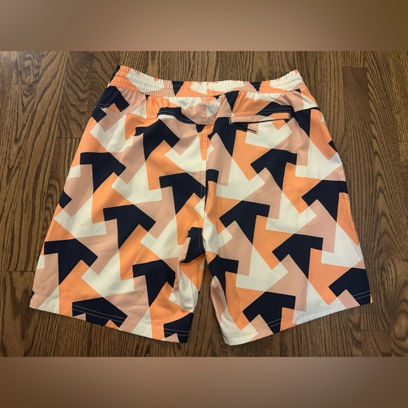 Sovereign Code Swim Trunks Mens Size XL Orange Blue Geometric NWOT - Picture 4 of 5